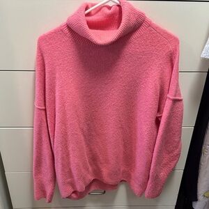 Vince Camuto Vibrant Pink Cowl Neck Sweater